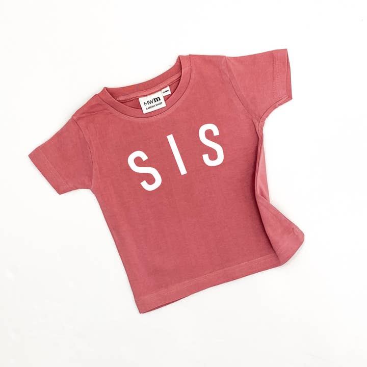 Sis Child Tee - White Design for wholesale by Merce and Company