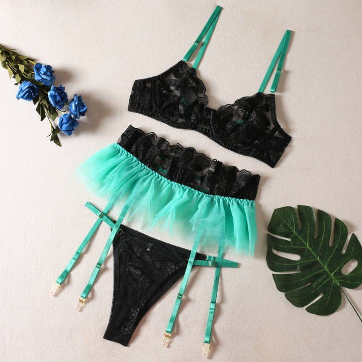 Sweetkama – Engroshandel Lingeri - Dame – Sexy Charm Lace Lingeri Sæt R1130A