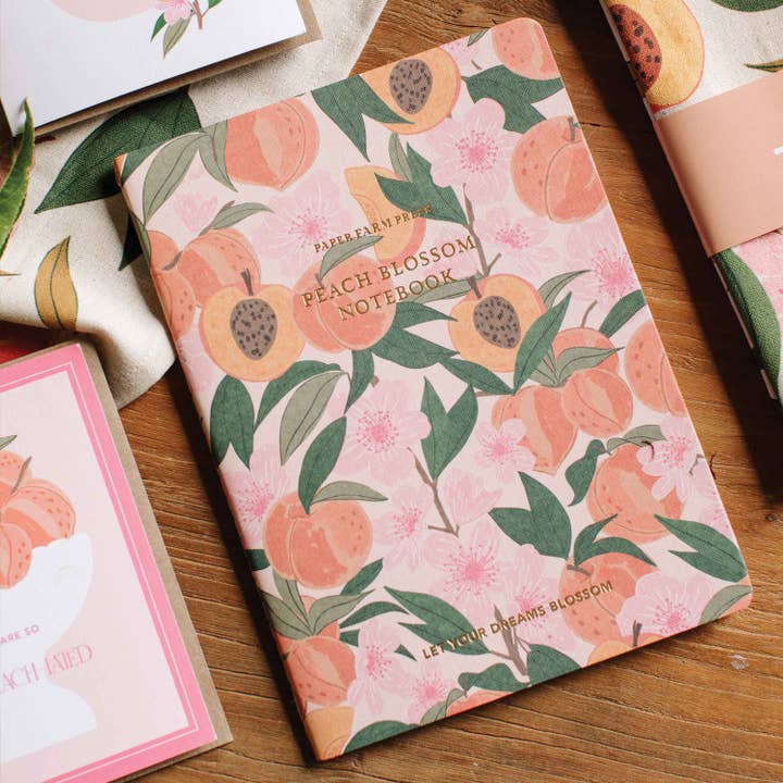 Paper Farm Press - Wholesale Notebook - Let your Dreams Blossom Peach Blossom Stitched Notebook