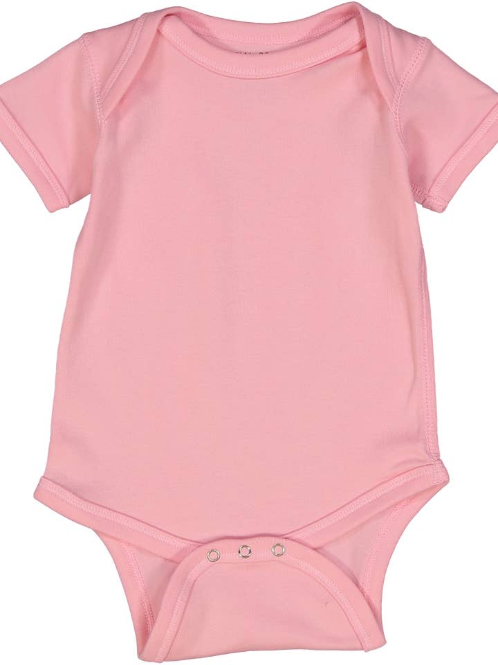 Pink, Blue or Gray Short Sleeve Bodysuit Onesie for Baby Toddler Blanks for DTG Crafts Embroidery for wholesale by Initial Request