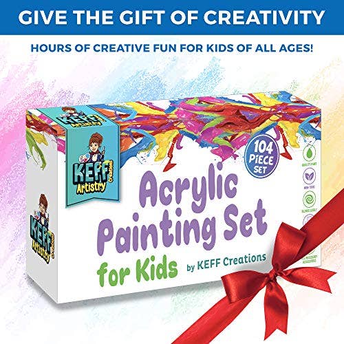 Keff Creations – wholesale Art set – Child & baby – 91-Piece Kids Art Painting Kit for Kids and Toddlers7