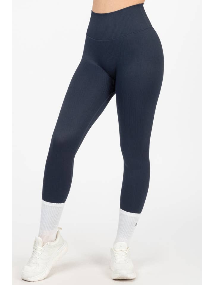 Famme - Wholesale Athletic/Lounge Leggings - Women's - Ribbed Seamless Tights13