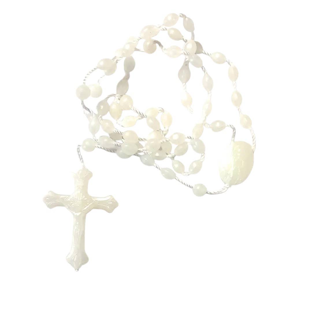 Costa Articoli Religiosi - Wholesale Prayer Beads Necklace - Phosphorescent plastic and nylon rosary0
