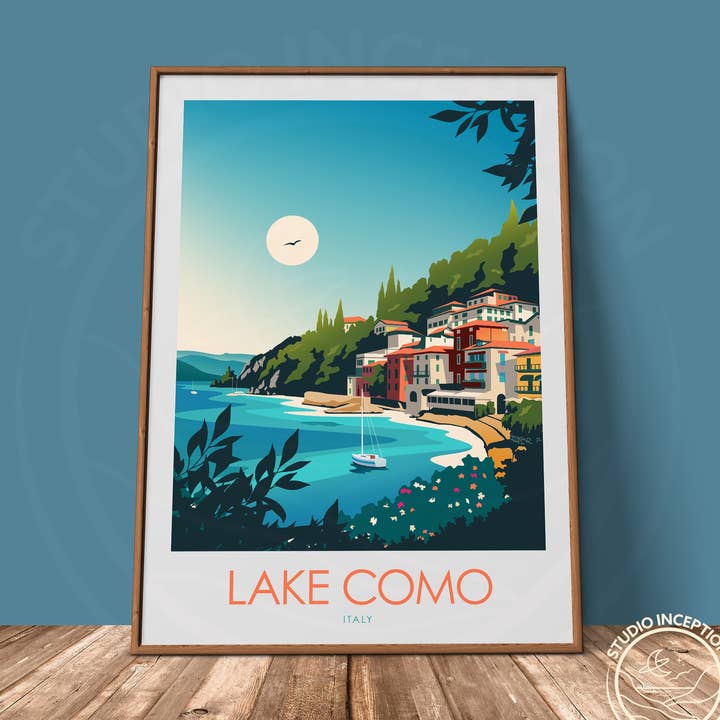 Lake Como Minimalist Print and other Purchase Wholesale lake como. Free Returns & Net 60 Terms on Faire trending on Faire.