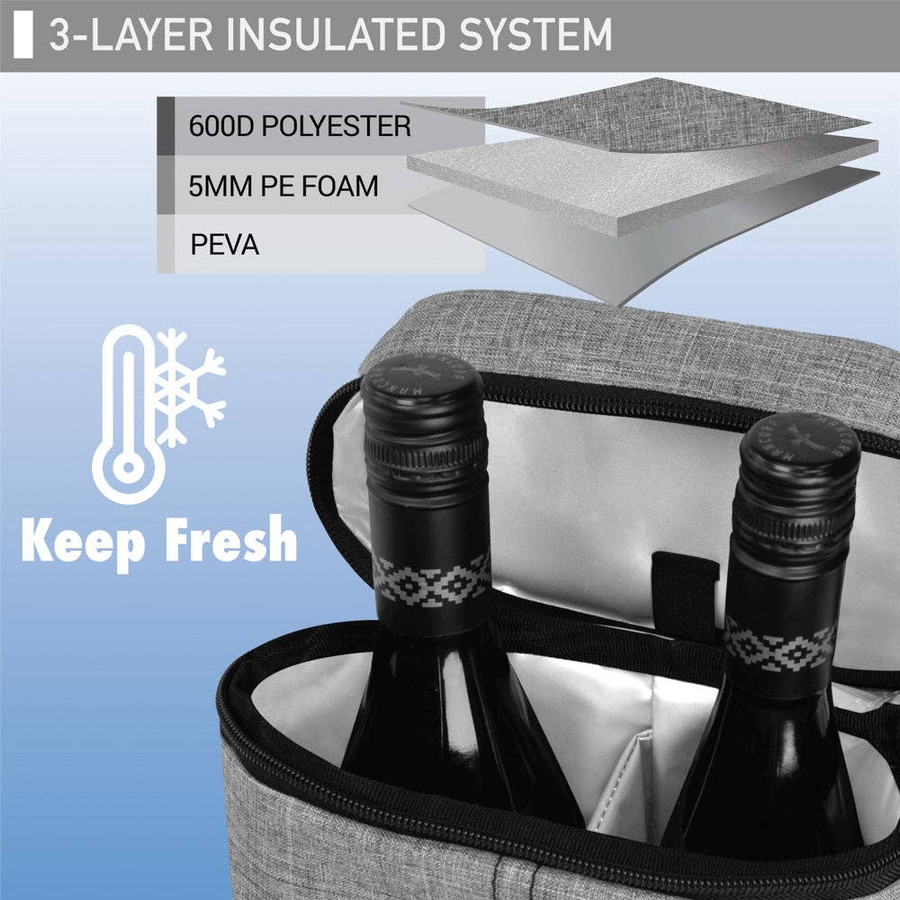 OPUX – Großhandel Weintasche – Weintragetasche für 2 Flaschen32