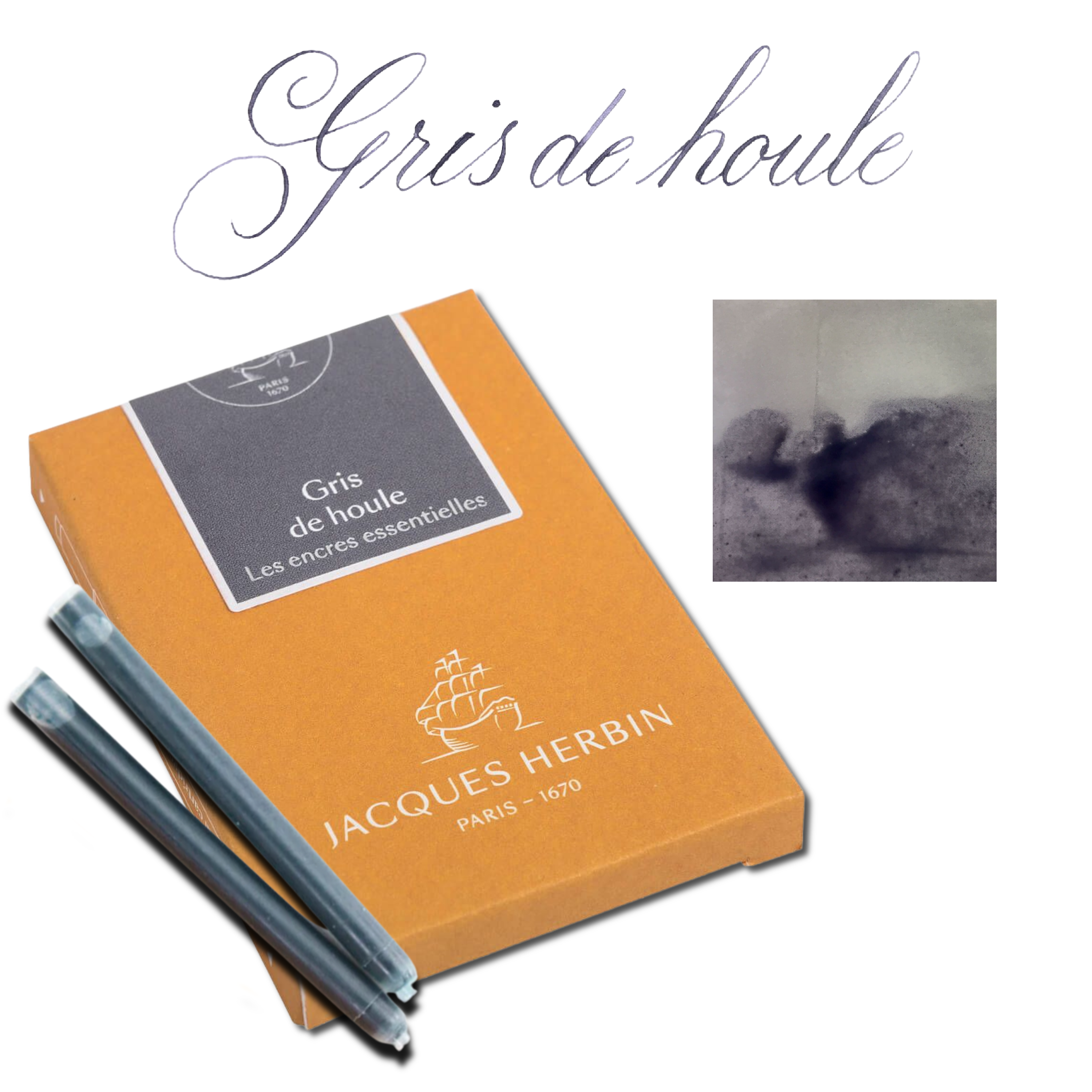 Exaclair - Wholesale Ink Pad - Jacques Herbin Essentials Ink Cartridges - Pack of 70