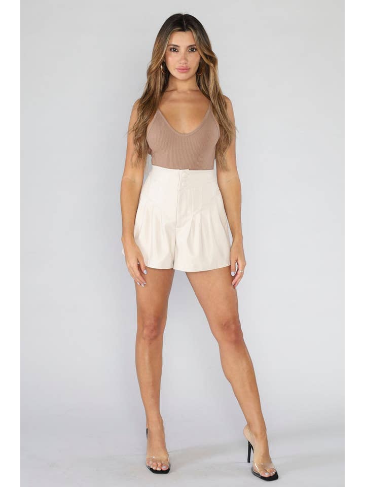 Makers of Dreams - Wholesale Bodysuit - Women's - Scoop Back Rib Tank Bodysuit (Dark Taupe Nude)4