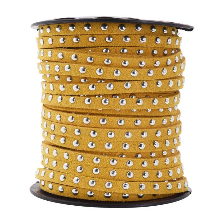 Mandala Crafts - Wholesale Craft supplies - 5mm Studded Faux Suede Cord Rope for Jewelry Making11