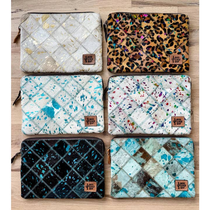 Boho Ranch Shop - Wholesale Laptop/Tablet Case - Women's - Cowhide Laptop Computer tech Sleeve Pouch Case7