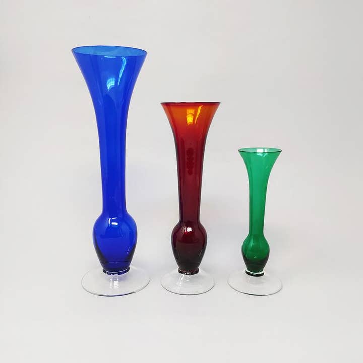 MadInteriorArt – wholesale Vas – 1970-talets underbara uppsättning av 3 vaser i Murano-glas