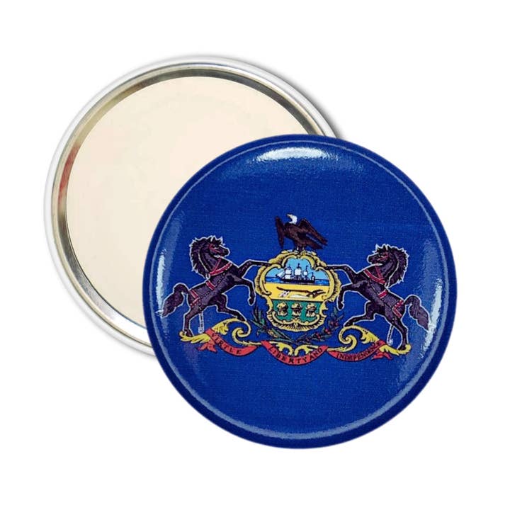 Purse Mirror - State Flag Pennsylvania - USA for wholesale by Worldwide Souvenirs
