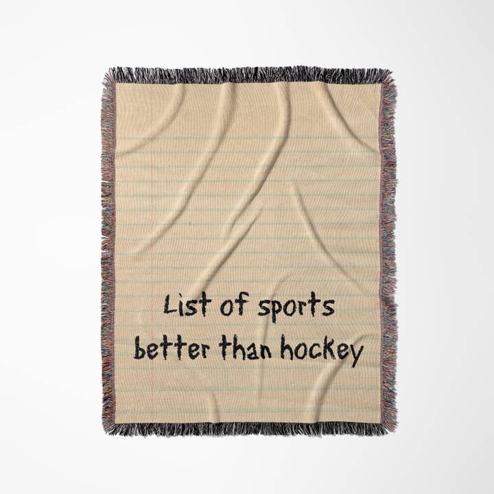 3dRose - Wholesale Throw Blanket - 3dRose, List of sports better than hockey, Blanket
