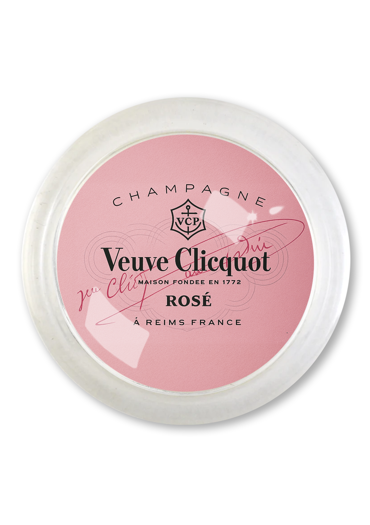 Ben's Garden - Wholesale Coasters - Veuve Clicquot Rose 4" Round Glass Coaster0