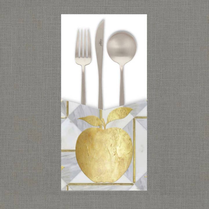 Golden Apple Cutlery Pouch for wholesale by Altoonastore