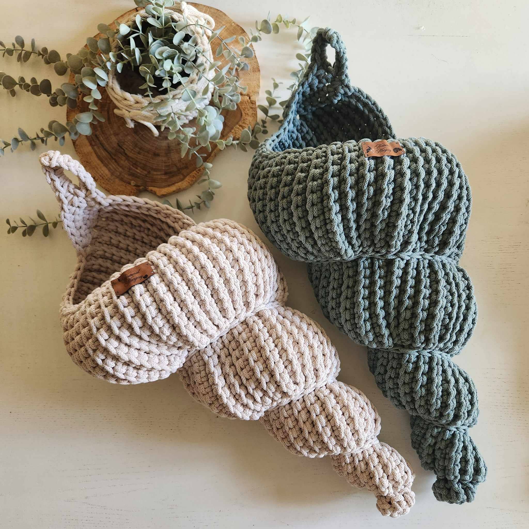 Naturalmarjory - Vente Paniers - Bulot XXL,Panier décoratif « coquillage » de style bohème6