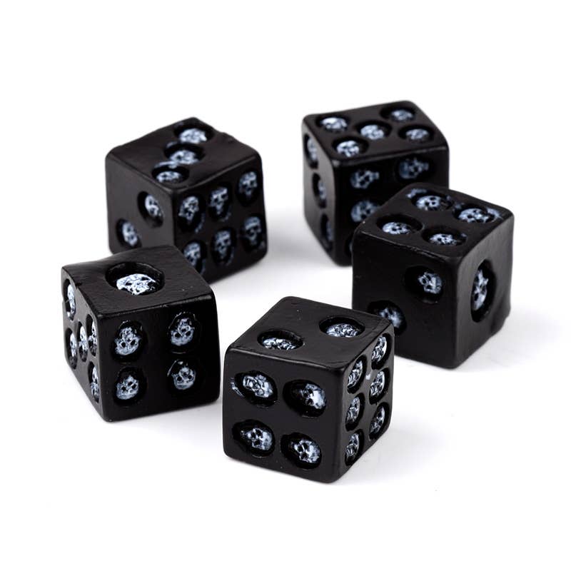 Puckator Ltd – wholesale Ornament – Black Skull Dice - Pack of 52