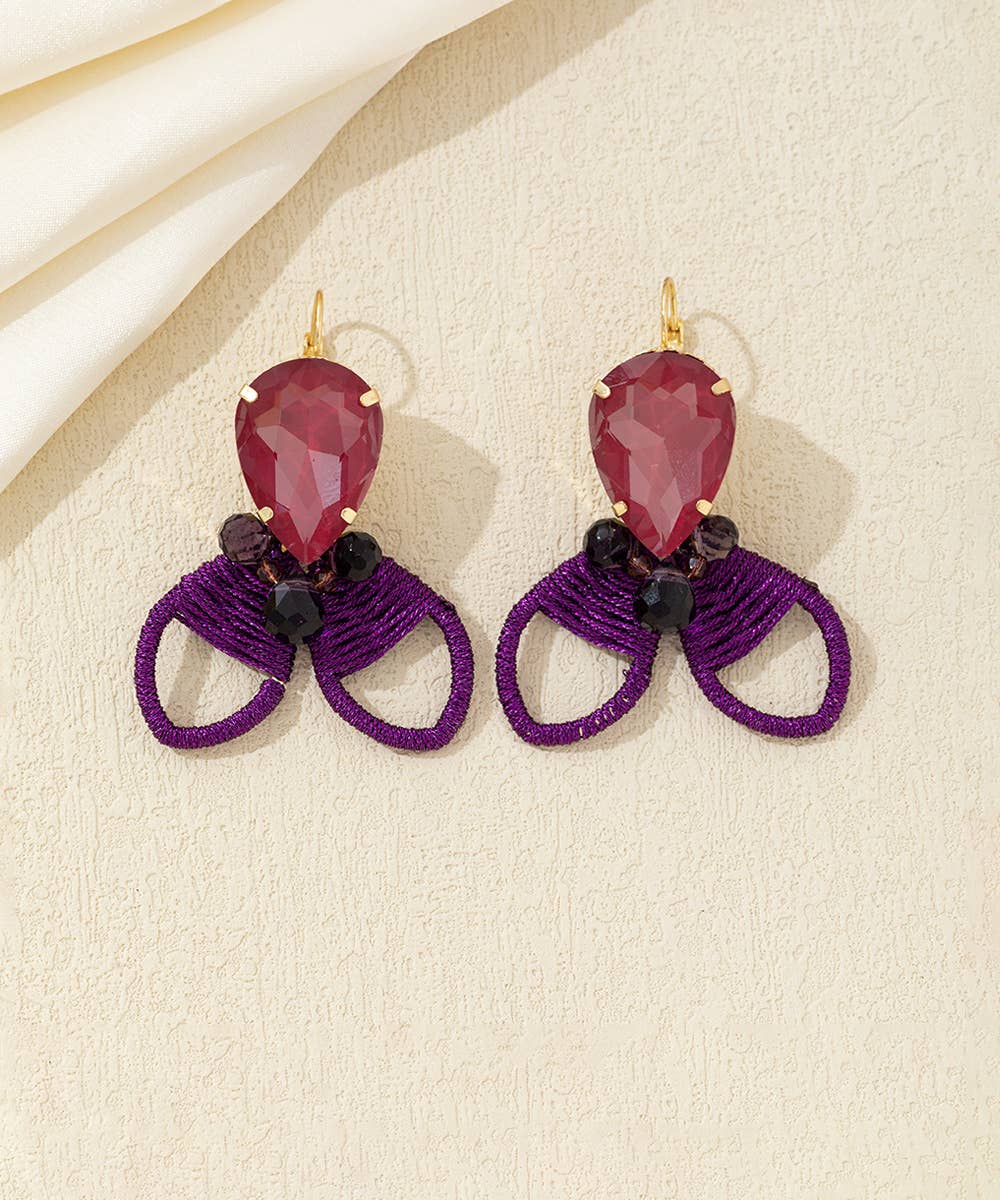 Blossom bijoux - Wholesale Dangle Earrings - Crystal Knot Sleeper Earrings – 26AHBOL0303