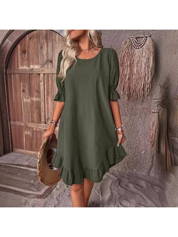 pinkblu02 – Vestido - Mulher por atacado – Vestido Casual de Algodão e Linho para Mulheres no Verão9