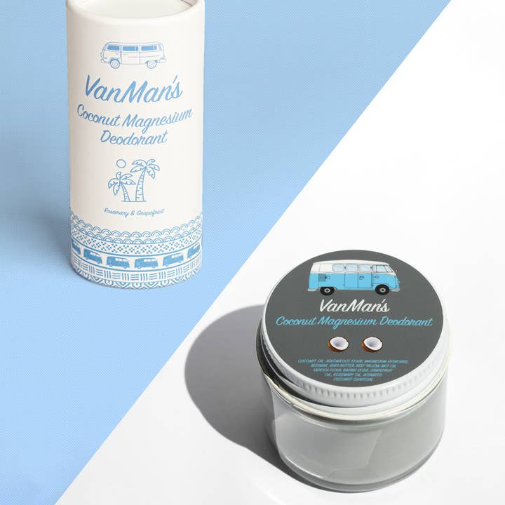 The VanMan Company - Wholesale Deodorant - Unisex - VanMan's Coconut Magnesium Deodorant - 2 oz2