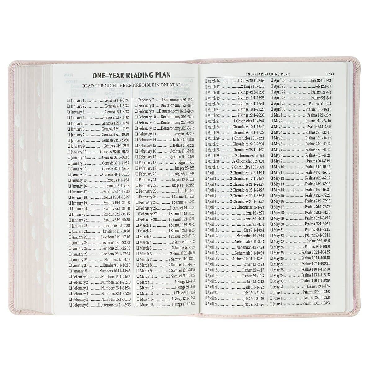 Christian Art Gifts - Wholesale Display Book - KJV Bible Giant Print Standard-size Faux Leather, Pink 20257