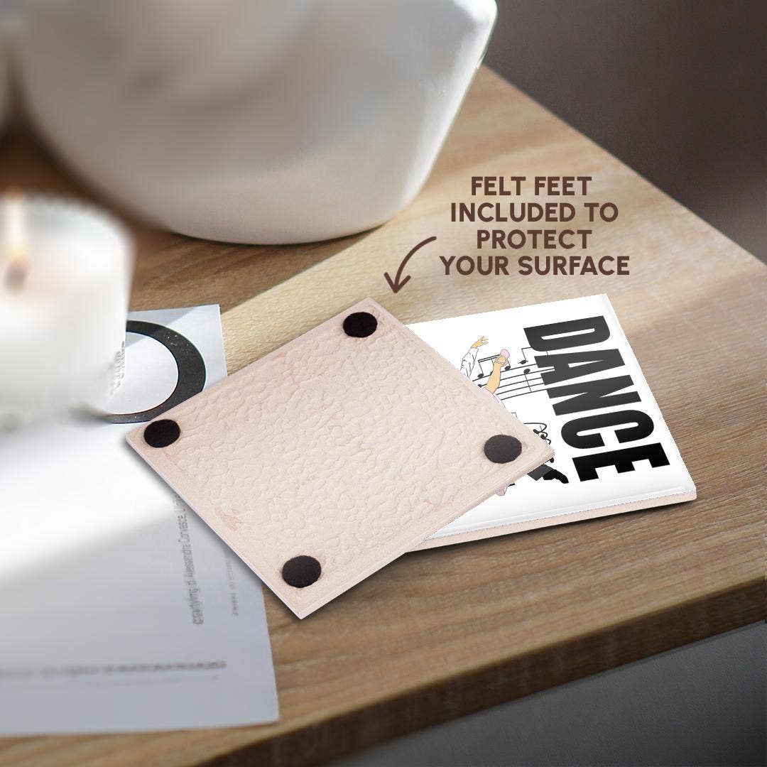 3dRose - Vendita all'ingrosso Sottobicchiere - 3dRose, Partner di danza che ballano avvolti nella musica, per l'amore della danza., Sottobicchiere3