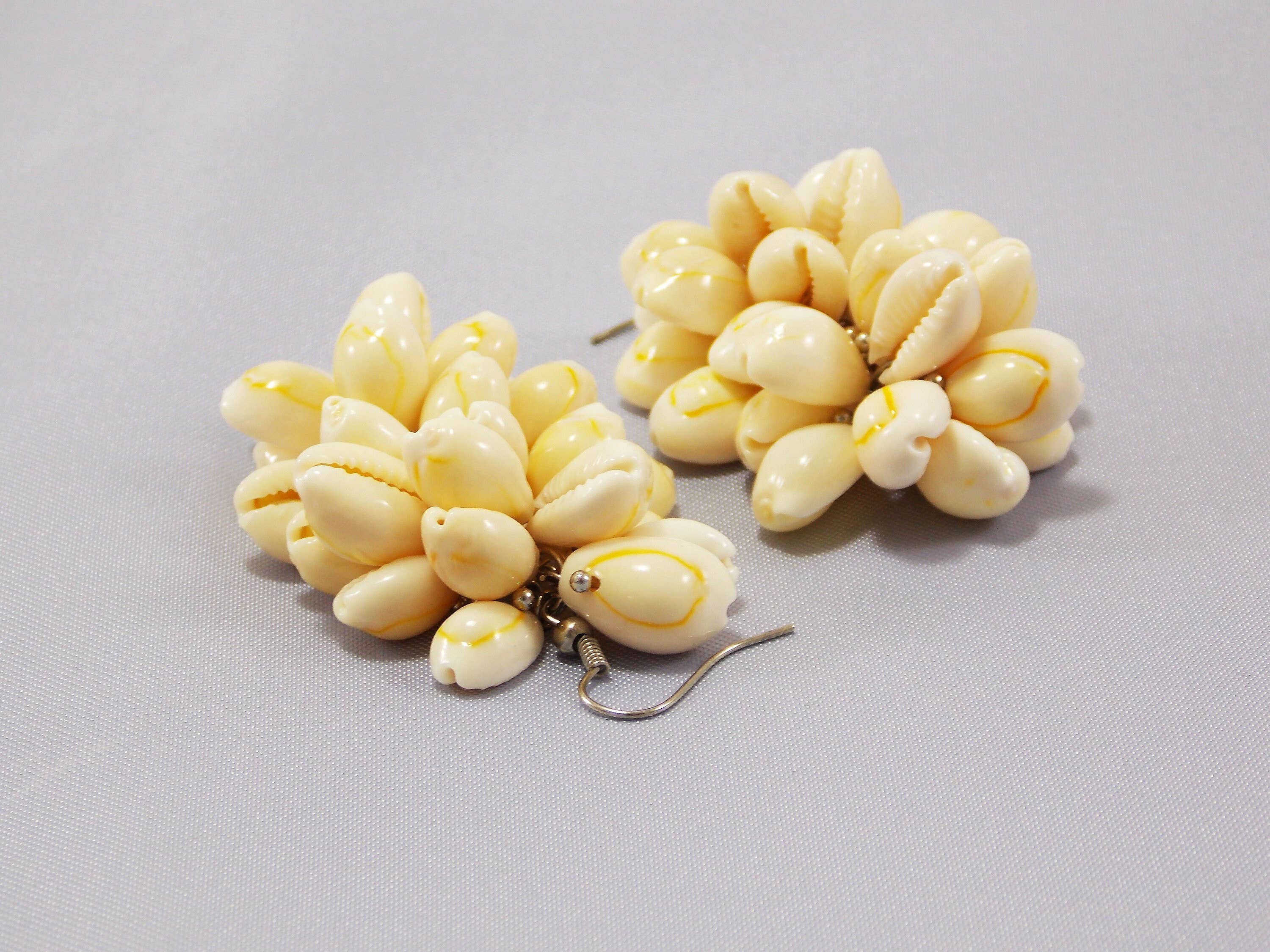 Ninolia – wholesale Hängande örhängen – Shell Örhängen Hawaii Cowry Shell smycken kluster Örhängen Dingla Drop Örhängen Sea Shell Beach Smycken Naturligt6