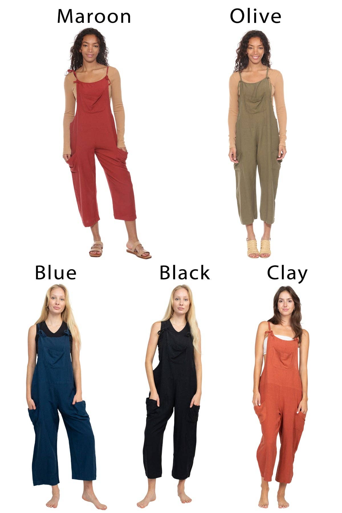 Lakhays Collection Inc. - Wholesale Overalls - Women's - Easy Slouchy Hemp Overalls3