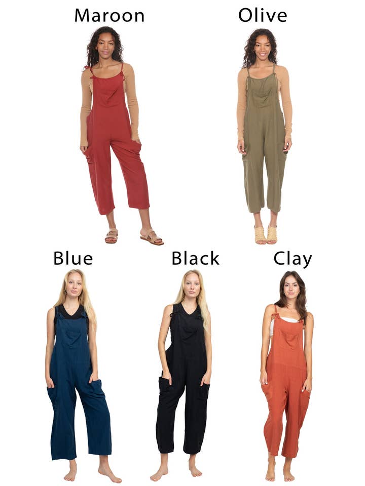 Lakhays Collection Inc. - Vendita all'ingrosso Salopette - Donna - Tuta in canapa Easy Slouchy3