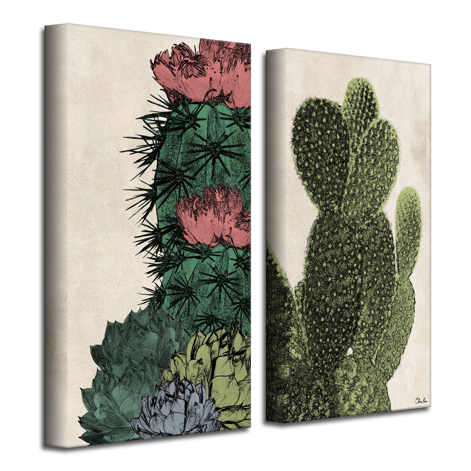 Ready2hangart, Inc. - Wholesale Wall Art Set - Ready2HangArt Poetic Flora Set IV Canvas Wall Art Set1