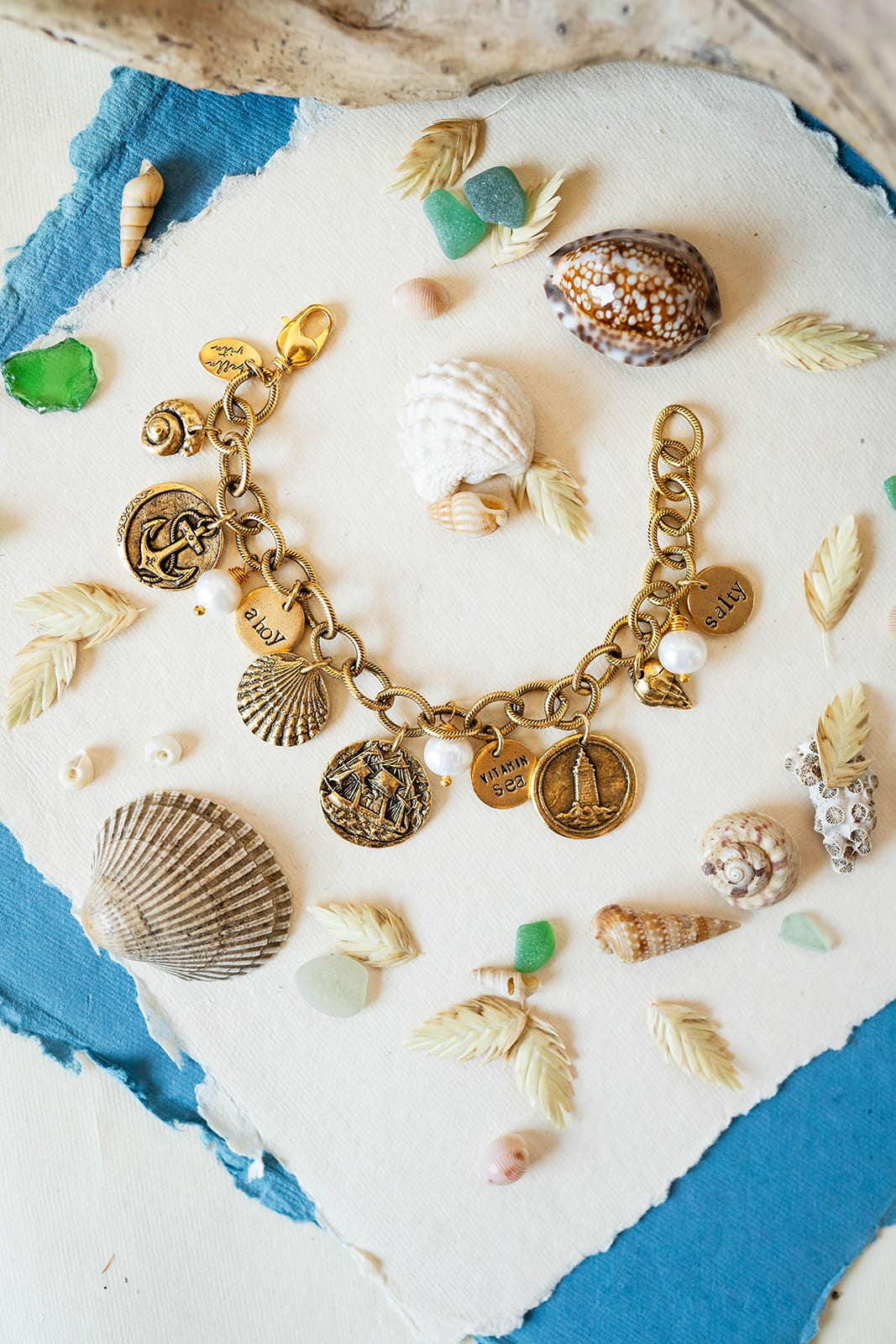 Bella Vita Jewelry - Wholesale Charm/Dangle Bracelet - Yacht Rock Charm Bracelet | Statement Charm & Chain Bracelet0