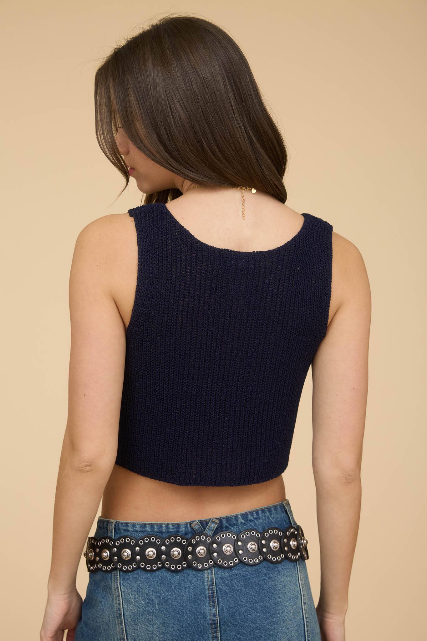 The Workshop Studio - Vendita all'ingrosso Gilè imbottito - Donna - Gilet a maglia senza maniche con chiusura frontale a gancetto15