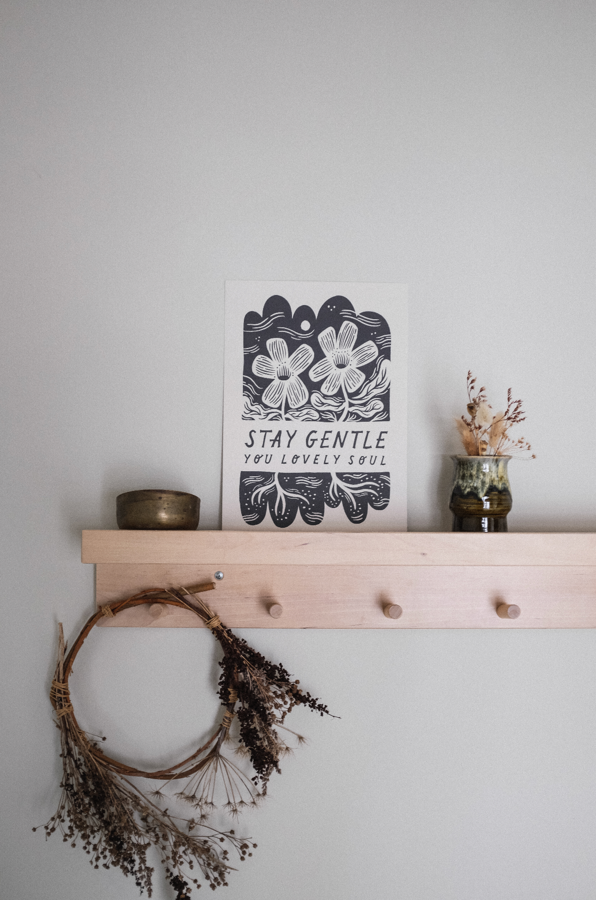 Lauren Marina - Wholesale Art Print - 'Stay Gentle' Mindful Art Print1