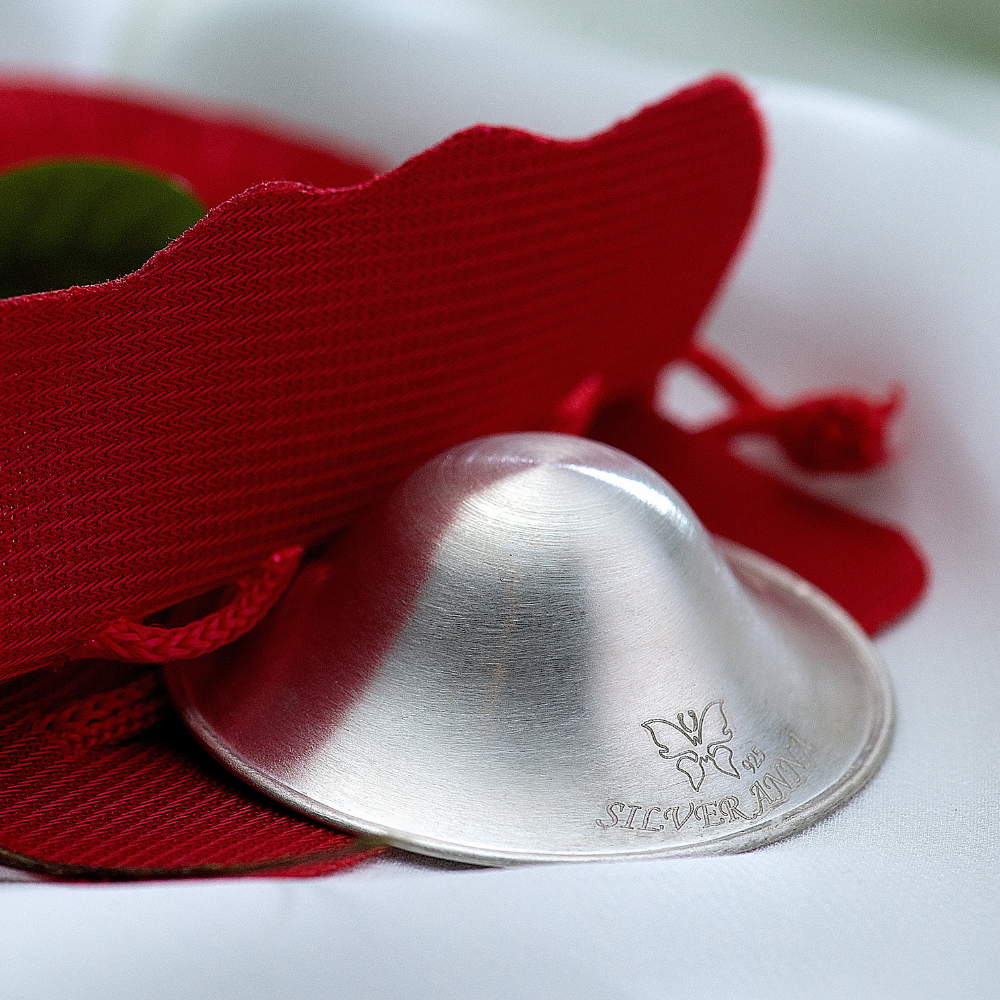 Silveranna Silver Nursing Cups - Vente Coussin d'allaitement - Maternité - Silveranna® protecteurs de mamelons en argent 9258