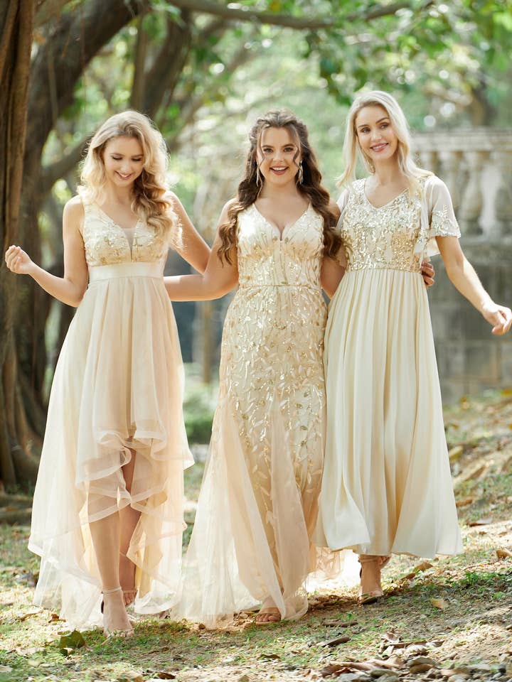 Short Ruffles Sleeves V Neck Mother of the Bride Dresses for wholesale by Ever-Pretty