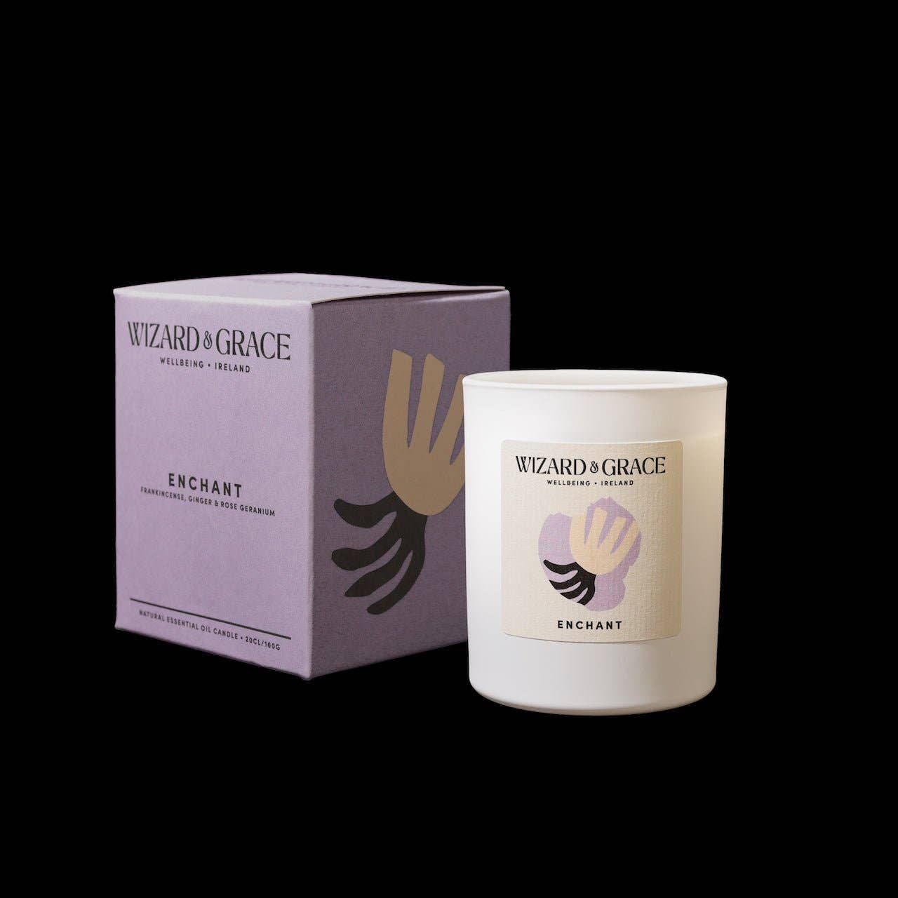 Wizard & Grace Wellbeing - Wholesale Jar/Filled Candle - Enchant Natural Essential Oil Candle1