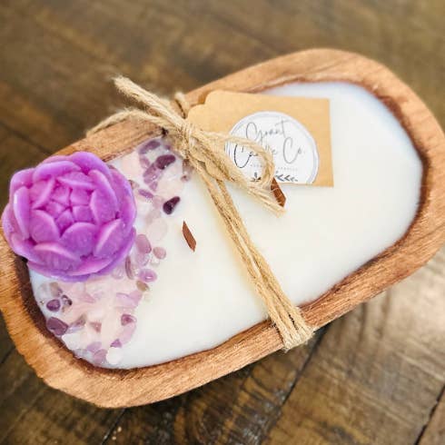 Succulent Dough Bowl Soy Candle- Sweetheart for wholesale by Grant Candle Co.