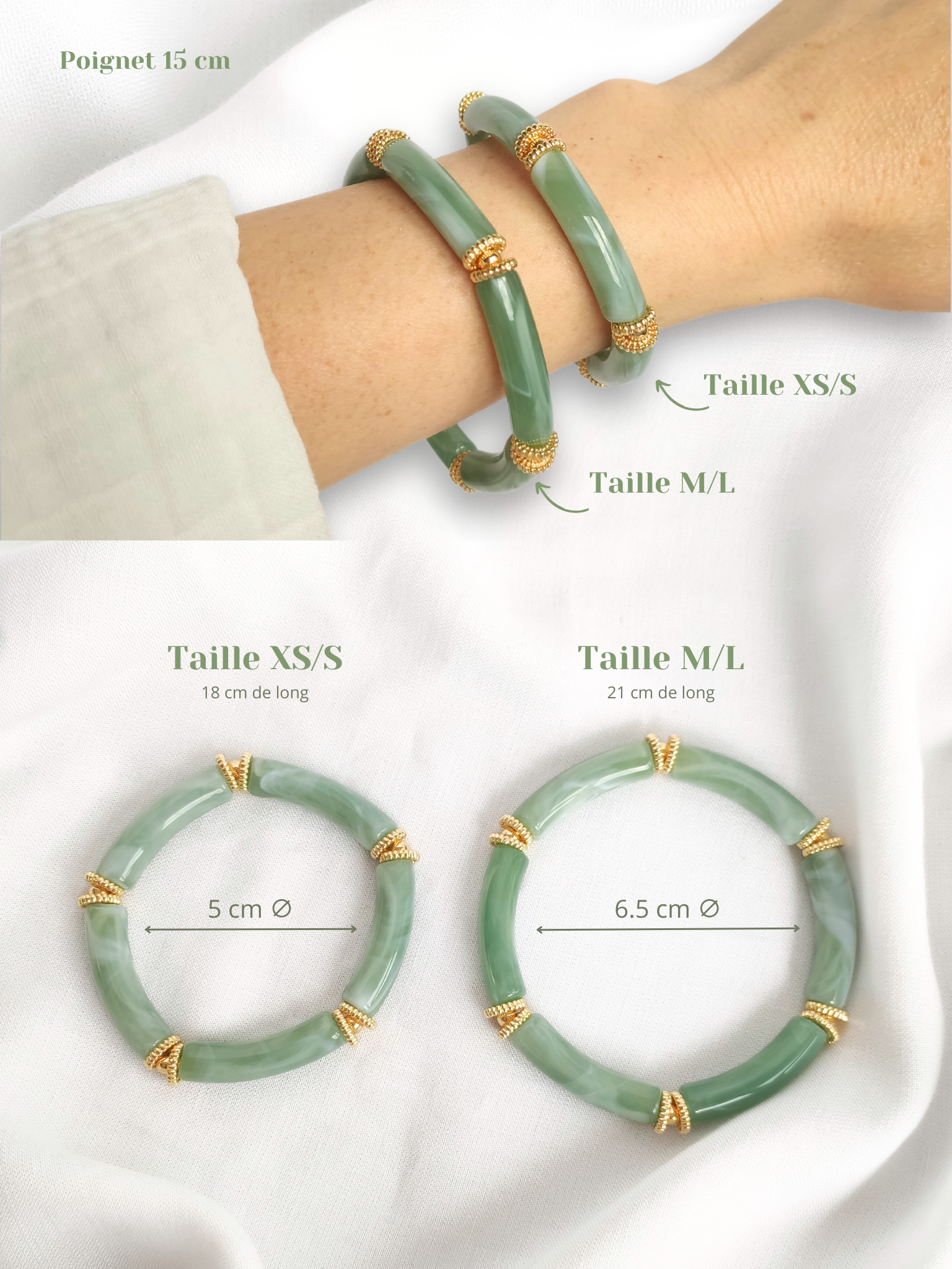 L'Atelier d'Artémis - Venta al por mayor Pulsera de cuentas - Pulsera elástica SALMA5