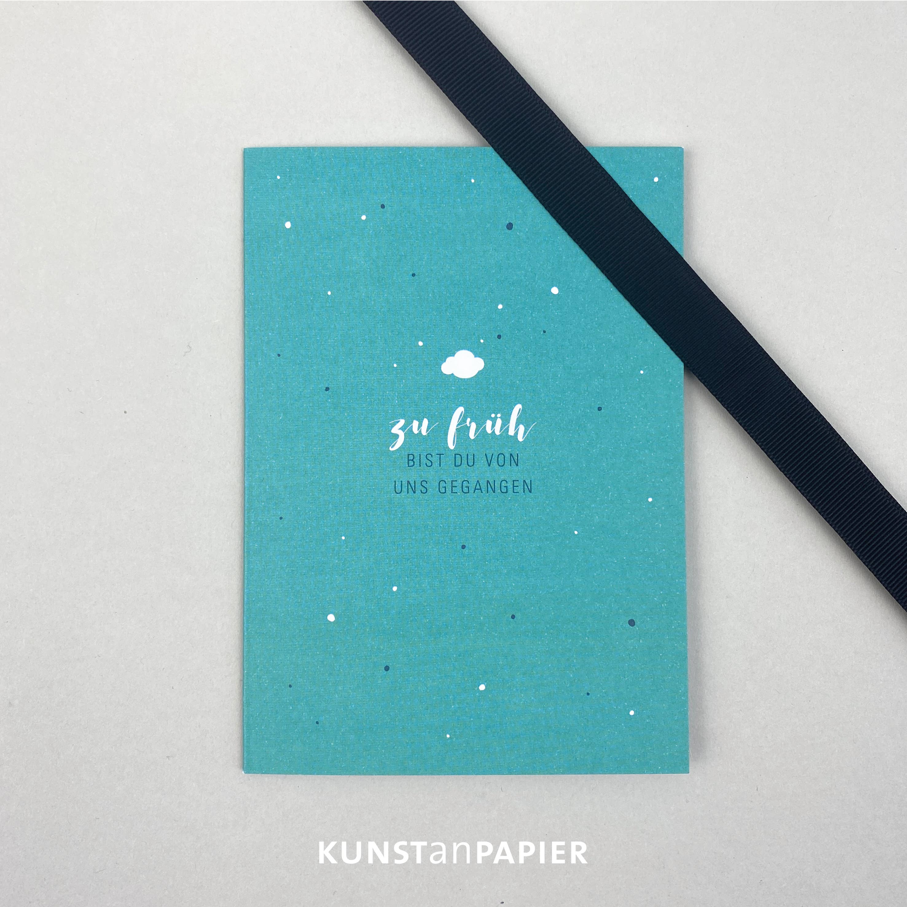 Kunst an Papier - Vendita all'ingrosso Biglietti di condoglianze - Biglietto da lutto Pepe Wolke4