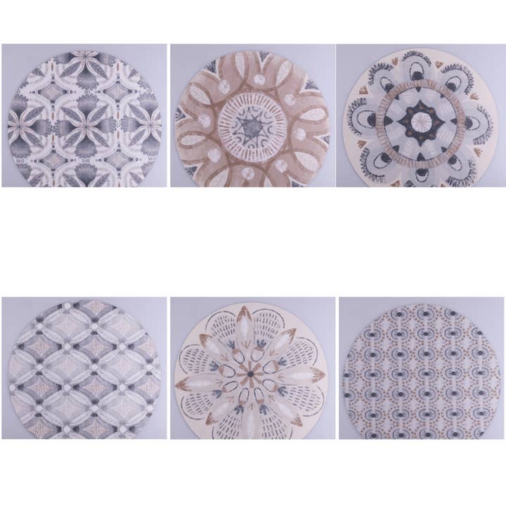 BOHEMIENNE HALFRONDE PLACEMAT 6 ASS voor wholesale door VdE Tivoli 1996