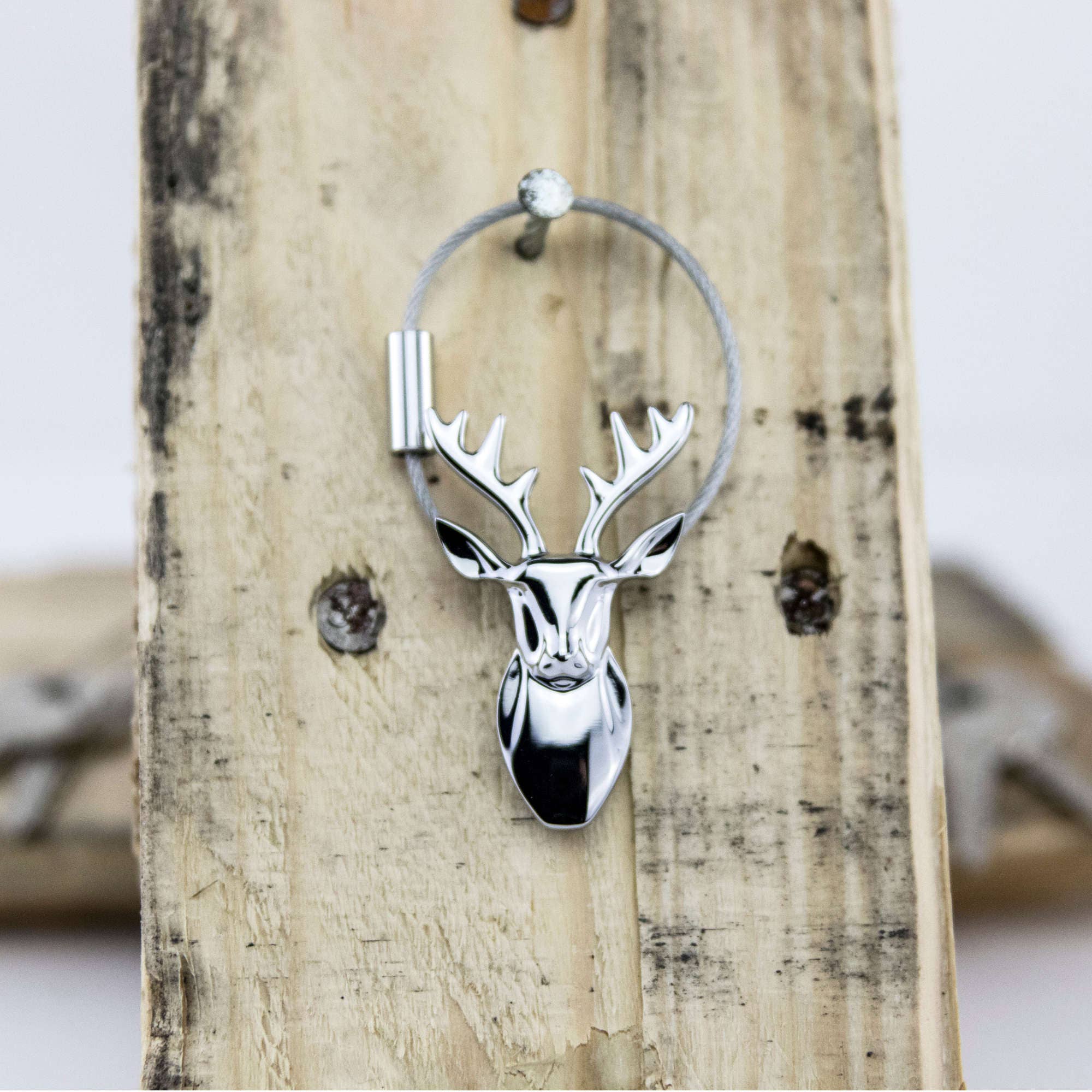 Troika, Duke Baron & Paperthinks by Brand Node, Inc. - Wholesale Keychain - Unisex - Toika Platzhirz Deer Head Key Chain  with Nail Friendly Loop6