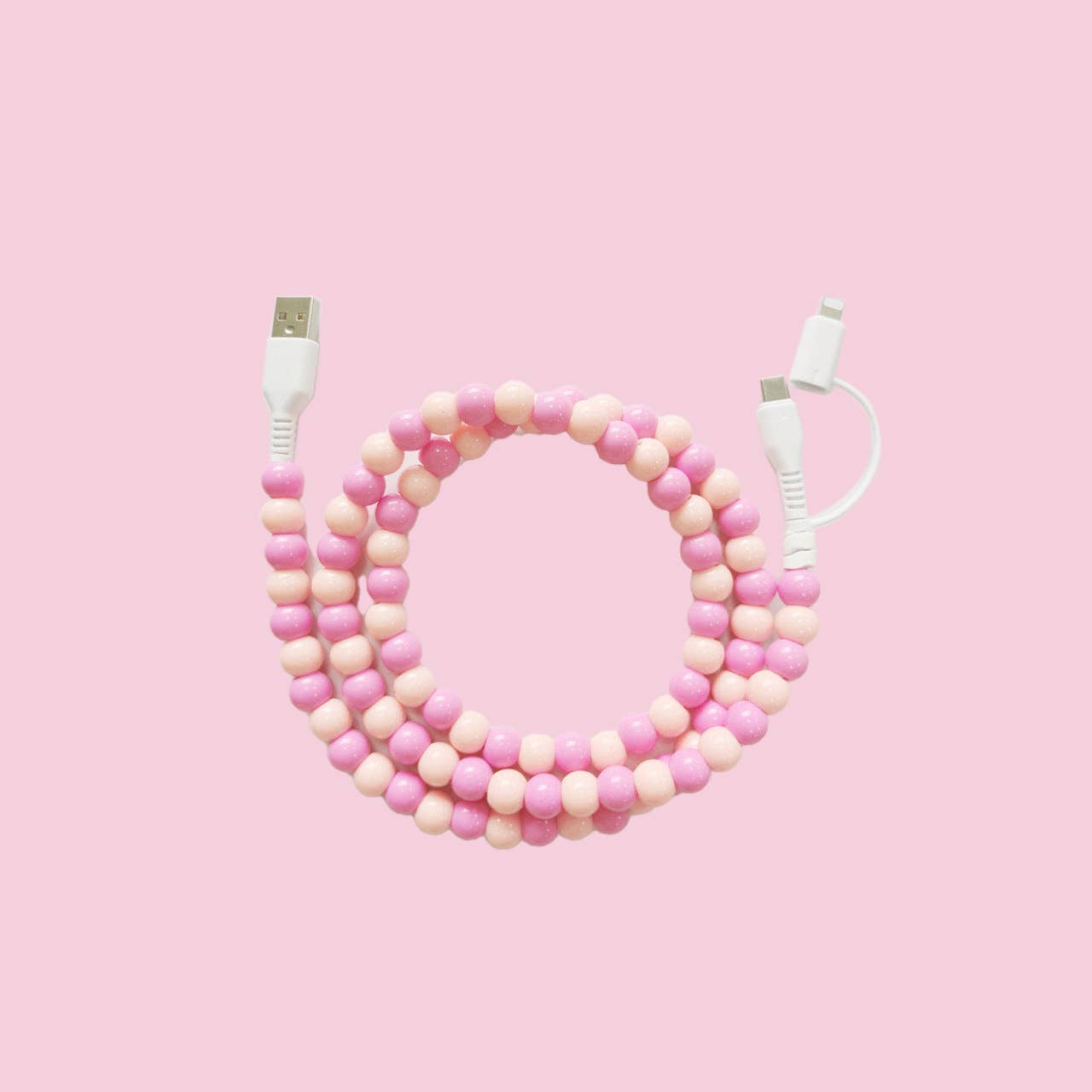 APHISON - Wholesale Charging Cable - Beaded Data Cable 2 in 1 type-c to ip1511