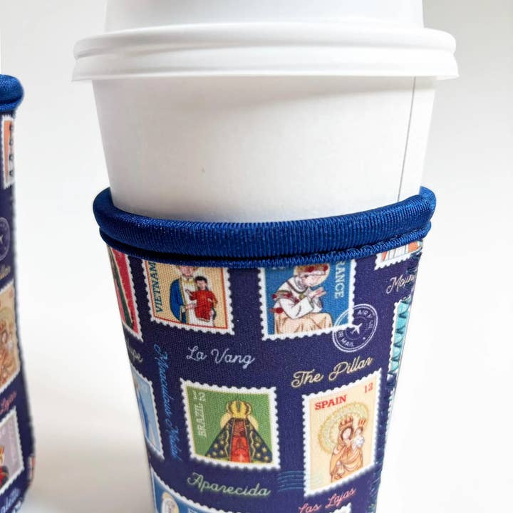 The Stump of Jesse - Vente Housses de boisson - Manchon à boisson catholique Ave Maria | Manchon à café3