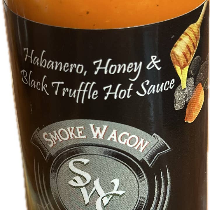 Smoke Wagon Charhouse (SWC) - Wholesale Hot Sauce - SWC Habanero, Honey & Black Truffle Hot Sauce5