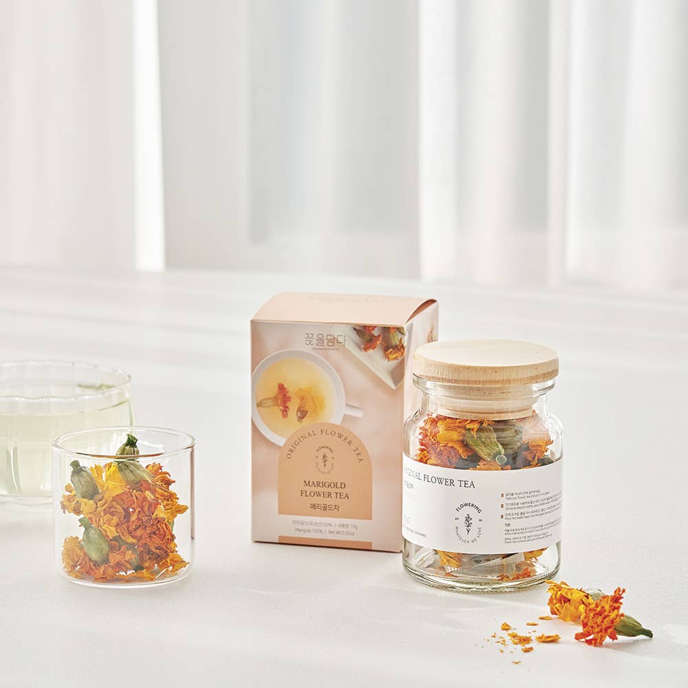KKOKDAM Premium Flower Tea - Wholesale Loose Tea - Original Flower Tea 10g Glass Jar - 8 Variations3