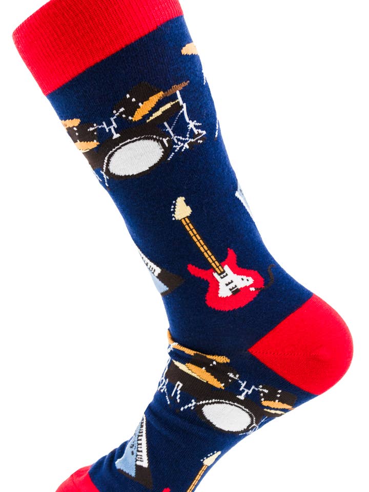 SoXcellent - Wholesale Socks - Unisex - Drum Set Guitar Music Instrument Colorful Unisex Fun Socks0