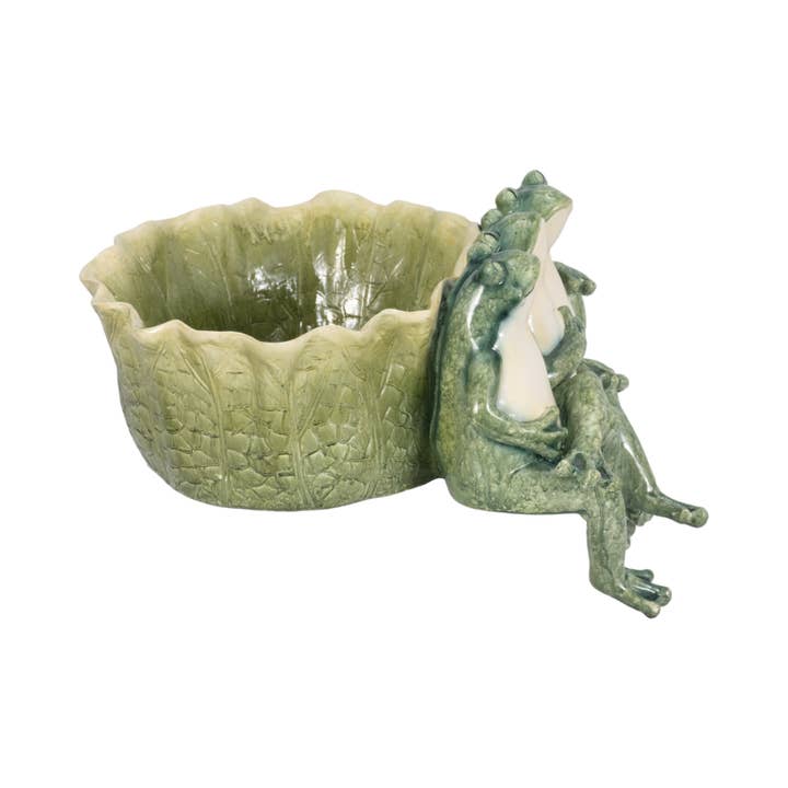 Sagebrook Home - Wholesale Plant Pot - Resin Three Sitting Frogs Garden Planter - Green, 10 in.6