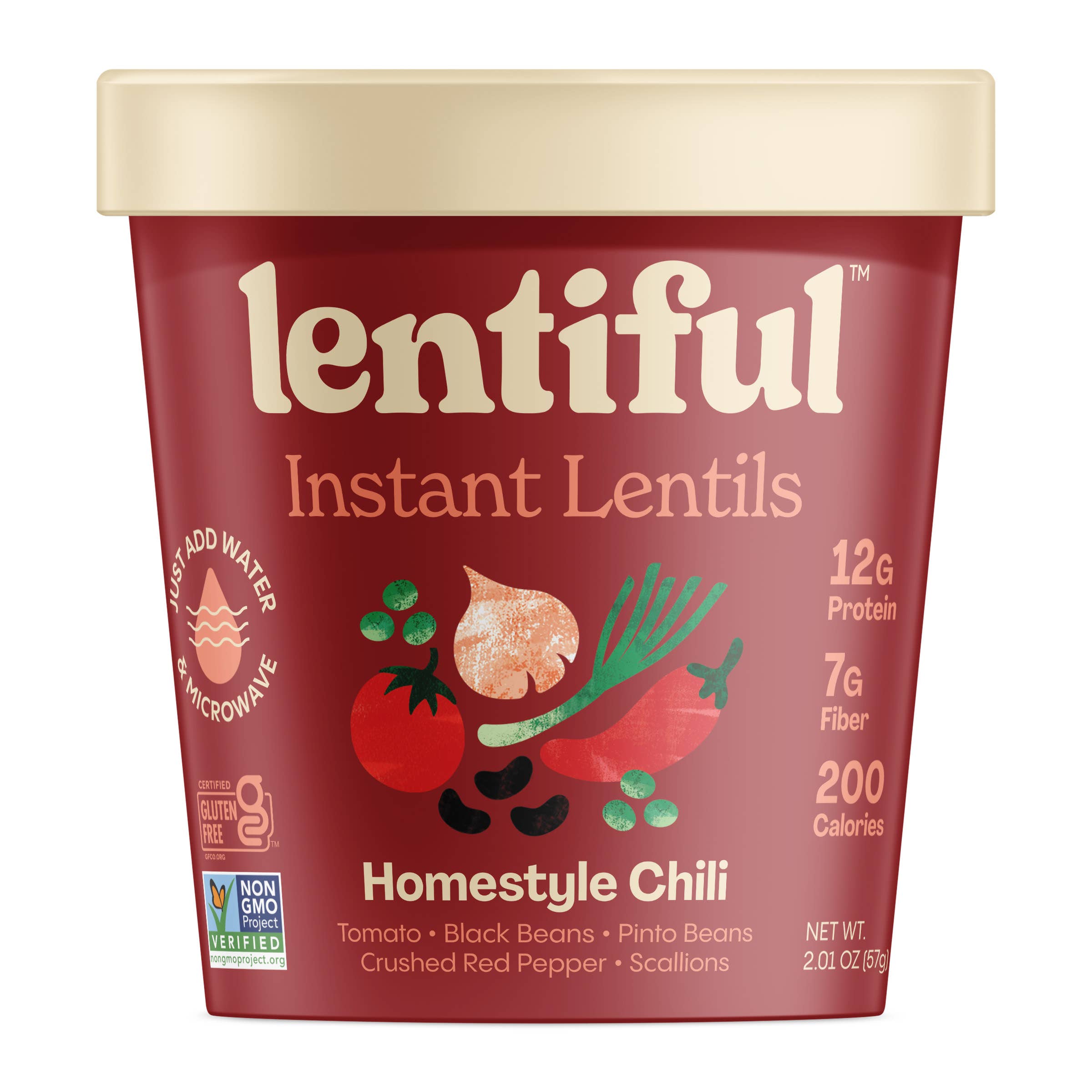 Lentiful - Wholesale Shelf Stable Prepared Meal - Homestyle Chili Instant Lentils 8-Pack1