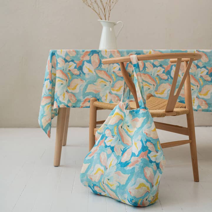 Linen Tales – wholesale Bärkasse - Dam – Pastell Iris Linne Stor Väska