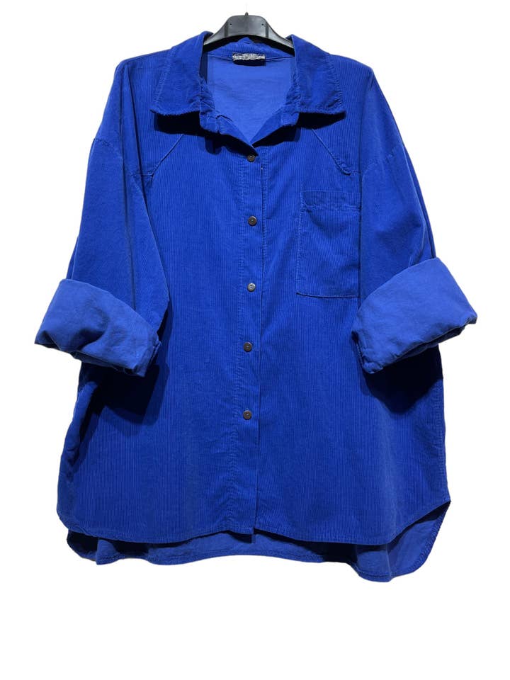 LINEN & COTTON HOUSE - Wholesale Button Down Shirt - Women's - 4942 SHIRT IN VELVET FALL WINTER CLOTHING