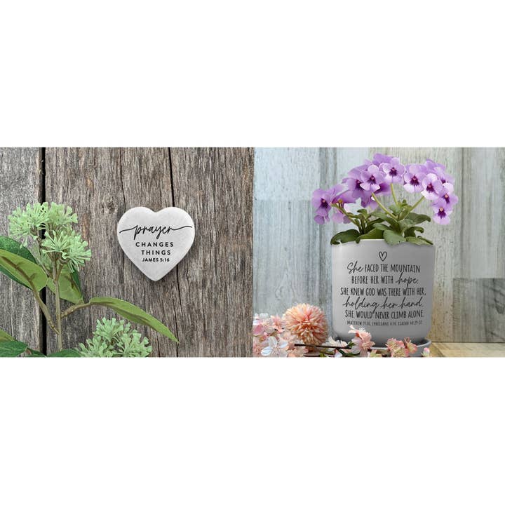 Cottage Garden – Großhandel Tischdeko – LCP Herzstein Gebet verändert Dinge3